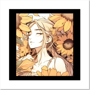 Just A Girl Who Love Sunflower - Sunflower Girl Posters and Art